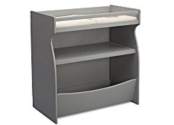 Delta Children 2-in-1 Changing Table and Storage Unit, Grey