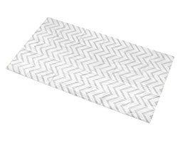 Little Things 25 LARGE Disposable Baby Diaper Changing Pads, 100% Leak-Proof Sanitary Mats for Changing Tables, Great for Travel, Premium Liners 26.75×18 in (Gray Chevron Pattern)