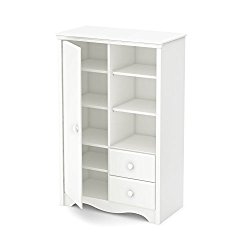 South Shore Heavenly Armoire with Drawers, Pure White