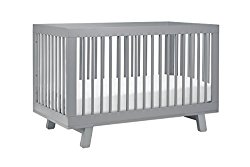 Babyletto Hudson 3-in-1 Convertible Crib with Toddler Bed Conversion Kit, Grey