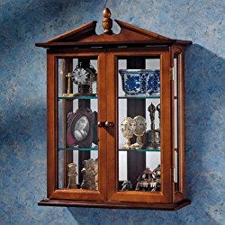 Glass Curio Cabinets – Amesbury Manor – Wall Mounted Curio Cabinet