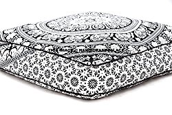 HandicraftsPalace Elephant Mandala Indian Pillow Square Cover,35 x 35-Inches