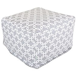 Majestic Home Goods Links Ottoman, Large, Gray