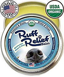 Organic Nose & Paw Balm for Dogs – 100% Natural, Made in USA & USDA Certified Healing Cream to Moisturize, Soothe & Protect Dry Cracked Skin (1.75oz) – Ruff Relief by Pawstruck
