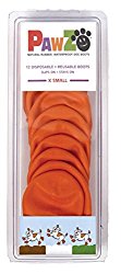 X-Small, Orange, Fit Securely Without Zippers or Straps Dog Boot