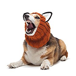 Zoo Snoods – The Original Knit Fox Dog Snood (size: medium)