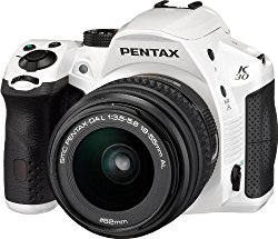 Pentax K-30 Weather-Sealed 16 MP CMOS Digital SLR with 18-55mm Lens (White)
