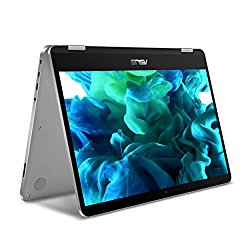 ASUS VivoBook Flip 14 Thin and Light 2-in-1 HD Touchscreen Laptop, Intel 2.2GHz Processor, 4GB RAM, 64GB Storage, Windows 10 in S Mode (Switchable to Win10 Pro) – TP401NA-YS02