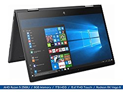 Envy x360 2018 HP Ryzen Micro-edge 2-in-1 Flagship Notebook | 15.6″ FHD MultiTouch Display | 4-Core AMD Ryzen 5 2500U Up to 3.6Ghz | 8GB DDR4 | 1TB HDD | Webcam | Backlit Keyboard | Radeon Vega