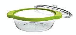 Anchor Hocking TrueFit Bakeware Glass Casserole Dish with Cover and Storage Lid, Green, 3-Piece Set