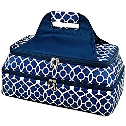 Picnic at Ascot – Two Layer – Hot/Cold Thermal Food and Casserole Carrier (Trellis Blue)