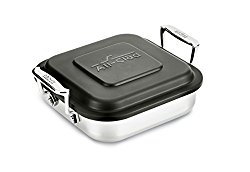All-Clad E9019464 Gourmet Accessories Stainless Steel Square Baker w/ lid cookware, 8-Inch, Silver