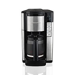 Hamilton Beach Programmable Coffee Maker, 12 Cup Carafe with Easy Refilling Access (46381), Black
