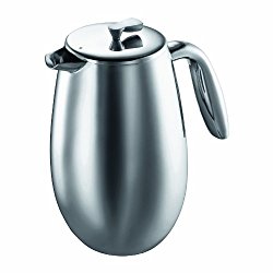 Bodum COLUMBIA Coffee Maker, Thermal French Press Coffee Maker, Stainless Steel, 34 Ounces