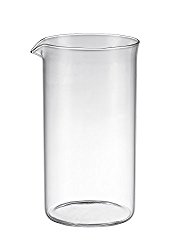 Bruntmor Universal Replacement beaker Spare Heat & Shock resistant Borosilicate Glass Carafe for French Press Coffee Maker, 8-cup, 34-ounce (Fits most Bodum’s and all other 8 cup French Press that has a drip spout)