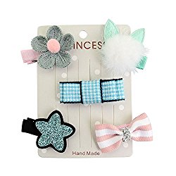PET SHOW Gorgeous Pet Dog Hair Bow Clips Hair Bows for Baby Girls Hair Alligator Clips for Cat Blue Pack of 5