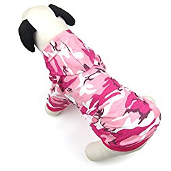 Alfie Pet by Petoga Couture – Meredith Military Hoodie – Color: Pink Camo, Size: Medium