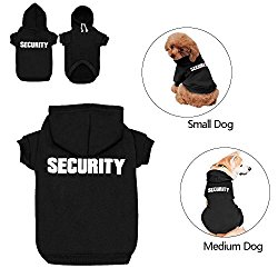 Didog Dog Hoodies Sweatshirts for Small Medium Dogs,Pet Clothes for Puppy Poodle Yorkie Jack Russel Terrier,Black,S Size