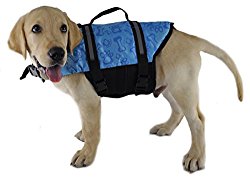 Open INnoVation Reflective Quick Release Easy-Fit Adjustable Swimming Harness Dog Lifejacket Vest (Blue, S)