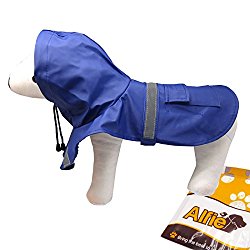 Alfie Pet by Petoga Couture – Pluvia Rainy Days Waterproof Raincoat (for Dogs and Cats) – Color Navy, Size: M