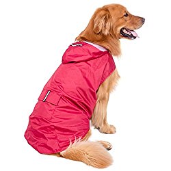 Dog Raincoat, Legendog Pet Raincoat Reflective Waterproof Hooded Dog Rain Jacket for Large Dogs 5XL