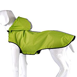 Fosinz Outdoor Water-resistant Dog Clothes Dog Raincoat Dog Pet Jacket (M, Green)