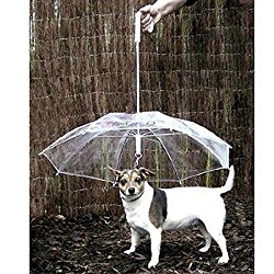UEETEK Dog Umbrella with leash Pet Umbrella with Chain for Rainy Days