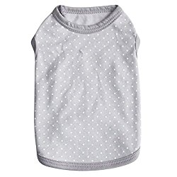 DroolingDog Pet Dog Clothes Grey Dog T Shirt Plain Small Dog Tee Shirts Cat Clothes for Small Dogs, Small, Gray