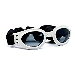 Dog Sunglasses Eye Wear UV Protection Goggles Pet Fashion White Medium