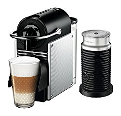 Nespresso Pixie Espresso Machine by De’Longhi with Aeroccino, Aluminum