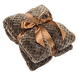Pet Dog Throw Blanket by Schnappy, Soft Warm Fleece for Bed, Couch, Dog House, Kennel, Car Trunk, Indoors and Outdoors (Coffee Pet Blanket)
