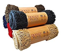 My Doggy Place – Ultra Absorbent Microfiber Dog Door Mat, Durable, Quick Drying, Washable, Prevent Mud Dirt, Keep Your House Clean (Charcoal, Medium) – 31 x 20 inch