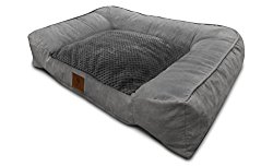 American Kennel Club Memory Foam Sofa Pet Bed, X-Large, Gray