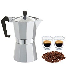 Euro-Home – CaffeXspress 6 Cup Aluminum Espresso Coffee Maker – Barista quality espresso maker.