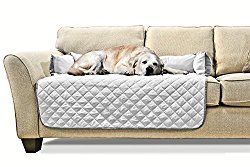 Furhaven Pet Sofa Buddy Pet Bed Furniture Cover, Large, Gray/Mist