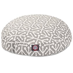 Gray Aruba Large Round Indoor Outdoor Pet Dog Bed With Removable Washable Cover By Majestic Pet Products