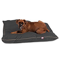 Majestic Pet Gray Super Value Pet Dog Bed, 35 x 46/Large