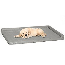 PetFusion PuppyTough Dog Crate Bed 36 inch with Waterproof solid foam liner & removable washable cover (35 x 22). Puncture & scratch resistant