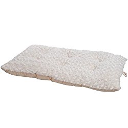 PETMAKER Lavish Cushion Pillow Furry Pet Bed, Medium, Latte