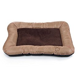PETMAKER Plush Cozy Pet Crate/Pet Bed, Large, Tan