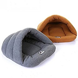 Warm Sleeping Bags Pet Kennel Pet Nest Dog Litters Medium Small Animal House Sleeping Bag Winter Nest (Xs-l) Gray Color (Gray, L)