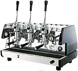 La Pavoni Bar T 3L-B Lever Espresso Coffee Machine with Chromed Brass Groups, Golden Black, 22.5 liter boiler, Manual boiler water charge button, Anti-vacuum valve, Manometer for the boiler pressure control