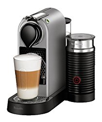 Nespresso CitiZ Original Espresso Machine with Aeroccino Milk Frother Bundle by Breville, Silver