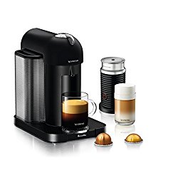 Nespresso Vertuo Coffee and Espresso Machine Bundle with Aeroccino Milk Frother by Breville, Matte Black