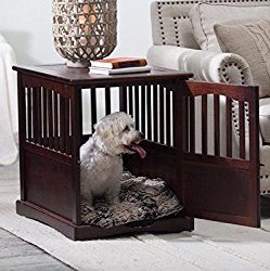 NEW Wooden Pet Crate end table kennel cage furniture dog pen indoor house bed Small