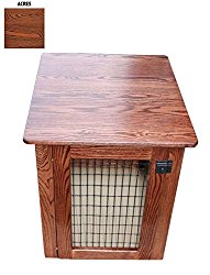 Wooden Dog Crate Furniture End Table Bed in Different Stain Colors (Acres, Medium)