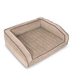 BuddyRest, Crown Supreme, Large Memory Foam dog bed, Cutting Edge True Cool Memory Foam,  Scientifically Calibrated To Promote Joint Health, Handmade in the USA, Champagne Beige