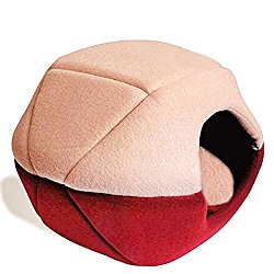 Cat Dog Soft Pet Bed Cute Cave Bed Lovely Warm Pet House Tent with Removable Cushion Mat inside
