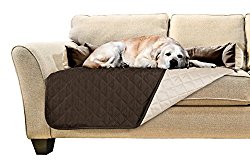 Furhaven Pet Sofa Buddy Pet Bed Furniture Cover, Large, Espresso/Clay