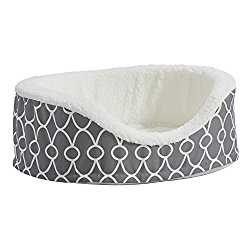 Orthoperdic Egg-Crate Nesting Pet Bed w/ Teflon Fabric Protector, Small Gray